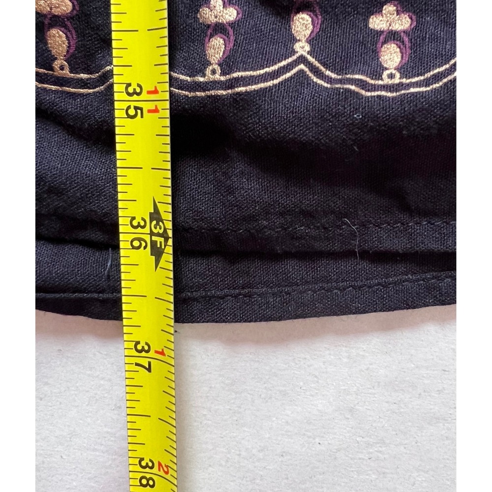 Gypsie Blu Women's Gold Foil Print Black RAYON Wear Boho Skirts size Medium - Picture 11 of 11